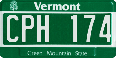 VT license plate CPH174