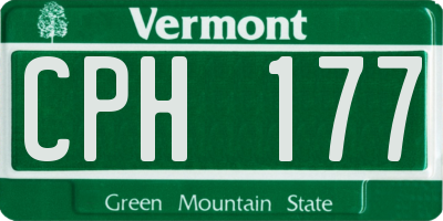 VT license plate CPH177