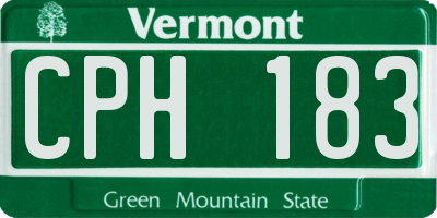 VT license plate CPH183