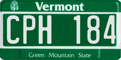 VT license plate CPH184