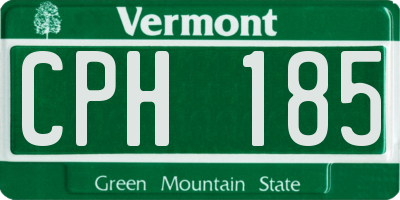 VT license plate CPH185