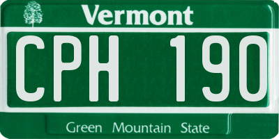 VT license plate CPH190
