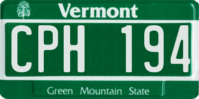 VT license plate CPH194
