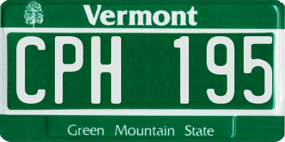 VT license plate CPH195