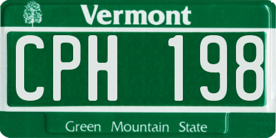 VT license plate CPH198