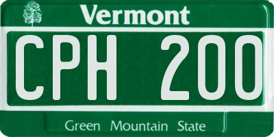 VT license plate CPH200