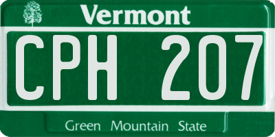 VT license plate CPH207
