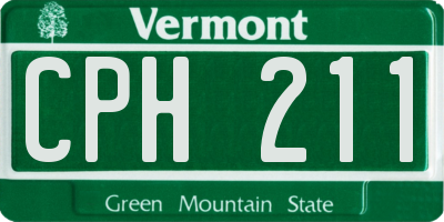 VT license plate CPH211