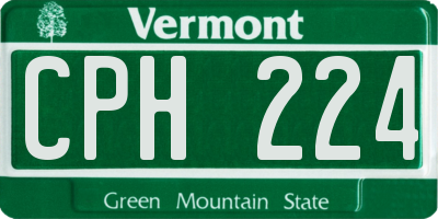 VT license plate CPH224