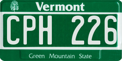 VT license plate CPH226