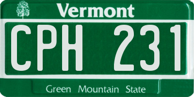 VT license plate CPH231