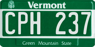 VT license plate CPH237