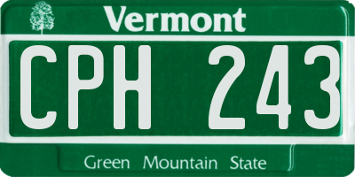 VT license plate CPH243