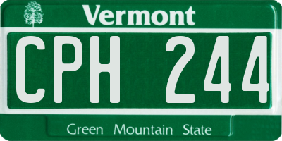 VT license plate CPH244