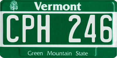 VT license plate CPH246