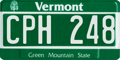 VT license plate CPH248