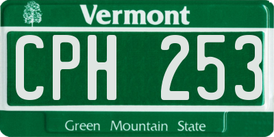 VT license plate CPH253
