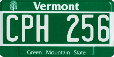 VT license plate CPH256