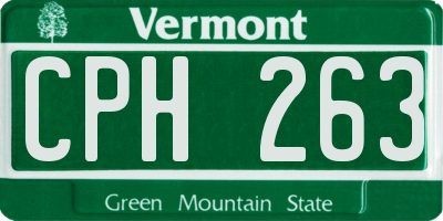 VT license plate CPH263