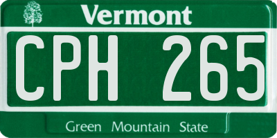 VT license plate CPH265