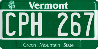 VT license plate CPH267