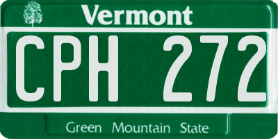 VT license plate CPH272