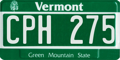 VT license plate CPH275