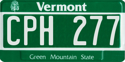 VT license plate CPH277