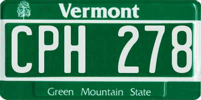 VT license plate CPH278