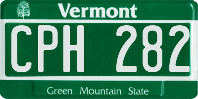 VT license plate CPH282