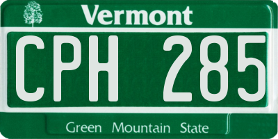 VT license plate CPH285