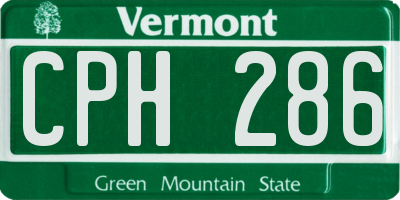 VT license plate CPH286