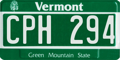 VT license plate CPH294