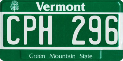 VT license plate CPH296