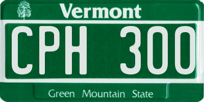 VT license plate CPH300