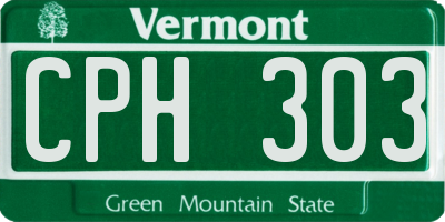 VT license plate CPH303