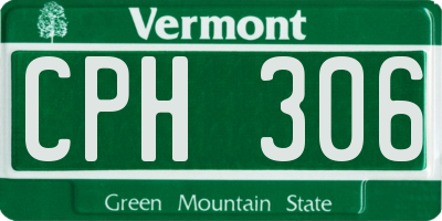 VT license plate CPH306
