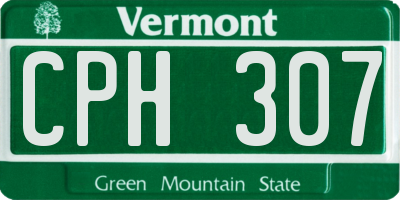 VT license plate CPH307