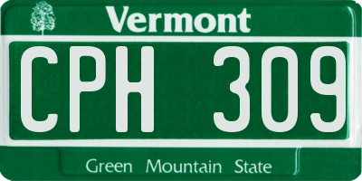 VT license plate CPH309