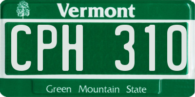 VT license plate CPH310