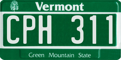 VT license plate CPH311