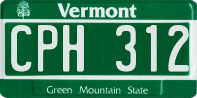 VT license plate CPH312