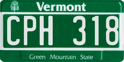 VT license plate CPH318