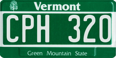 VT license plate CPH320