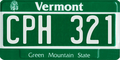 VT license plate CPH321