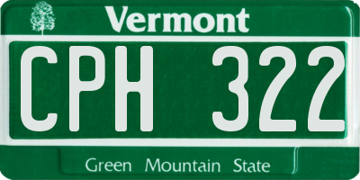VT license plate CPH322