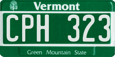 VT license plate CPH323