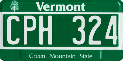 VT license plate CPH324