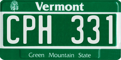 VT license plate CPH331