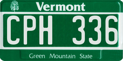 VT license plate CPH336